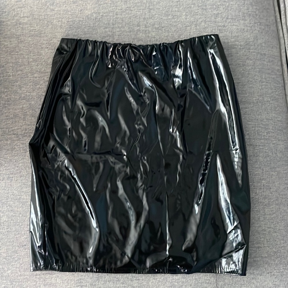 Womens Latex Bodycon Skirt